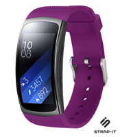 Strap-it Samsung Gear Fit 2 / Gear Fit 2 Pro siliconen bandje (paars)