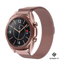 Strap-it Samsung Galaxy Watch 3 Milanese band 41mm (roze)