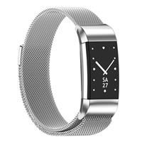 Strap-it Fitbit Charge 2 Milanese band (zilver)