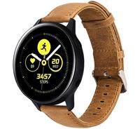 Strap-it Samsung Galaxy Watch active leren bandje (bruin)