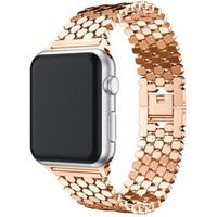 Strap-it Apple Watch stalen vis band (rosé goud)