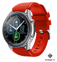 Strap-it Samsung Galaxy Watch 3 45mm siliconen bandje (rood)