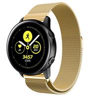Strap-it Samsung Galaxy Watch Active Milanese band (goud)