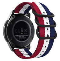 Strap-it Samsung Galaxy Watch Active nylon gesp band (3-kleurig)