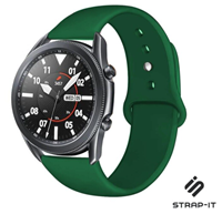 Strap-it Samsung Galaxy Watch 3 sport band 45mm (legergroen)
