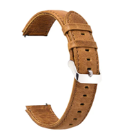 Strap-it Leren horlogeband 20mm - universeel - bruin