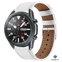 Strap-it Samsung Galaxy Watch 3 - 45mm bandje leer (wit)