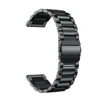 Strap-it Stalen horlogeband 20mm - universeel - zwart