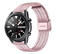 Strap-it Samsung Galaxy Watch 3 45mm roestvrij stalen band (rosé pink)