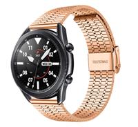 Strap-it Samsung Galaxy Watch 3 45mm roestvrij stalen band (rosé goud)