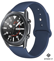 Strap-it Samsung Galaxy Watch 3 sport band 45mm (donkerblauw)