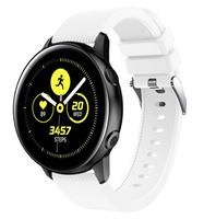 Strap-it Samsung Galaxy Watch Active silicone band (wit)