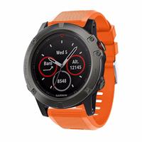 Strap-it Garmin Fenix 5x / 6x siliconen bandje (oranje)