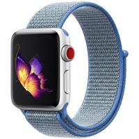Strap-it Apple Watch nylon bandje (blauw)