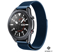 Strap-it Samsung Galaxy Watch 3 Milanese band 45mm (blauw)