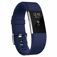 Strap-it Fitbit Charge 2 siliconen bandje (donkerblauw)