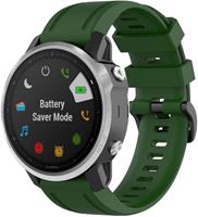 Strap-it Garmin Fenix 5s / 6s siliconen bandje (legergroen)