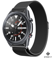 Strap-it Samsung Galaxy Watch 3 Milanese band 45mm (zwart)