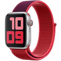 Strap-it Apple Watch nylon band (paars/rood)