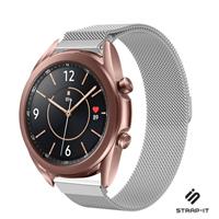 Strap-it Samsung Galaxy Watch 3 Milanese band 41mm (zilver)
