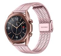 Strap-it Samsung Galaxy Watch 3 41mm roestvrij stalen band (rosé pink)