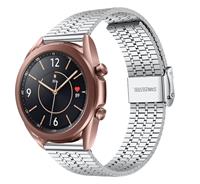 Strap-it Samsung Galaxy Watch 3 41mm roestvrij stalen band (zilver)