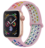Strap-it Apple Watch sport+ band (kleurrijk roze)