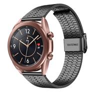 Strap-it Samsung Galaxy Watch 3 41mm roestvrij stalen band (zwart)