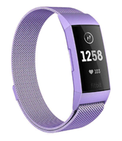 Strap-it Fitbit Charge 4 Milanese band (lila)