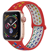 Strap-it Apple Watch sport+ band (kleurrijk rood)