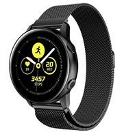 Strap-it Samsung Galaxy Watch Active Milanese band (zwart)