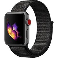 Strap-it Apple Watch nylon bandje (zwart)