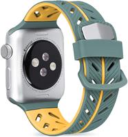 Strap-it Apple Watch Special Edition band (groen/oranje)