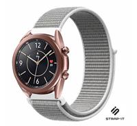Strap-it Samsung Galaxy Watch 3 - 41mm nylon bandje (zeeschelp)