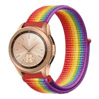 Strap-it Samsung Galaxy Watch 42mm nylon band (regenboog)