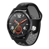 Strap-it Huawei Watch GT sport band (zwart/grijs)