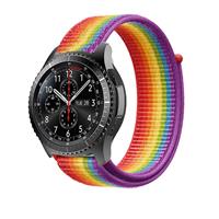Strap-it Samsung Galaxy Watch 46mm nylon band (regenboog)