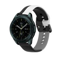 Strap-it Samsung Galaxy Watch 42mm triple sport band (zwart-wit-grijs)