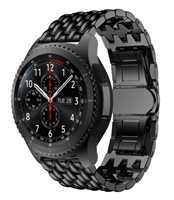 Strap-it Samsung Galaxy Watch stalen draak band 45mm/46mm (zwart)