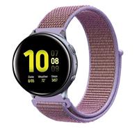Strap-it Samsung Galaxy Watch Active nylon band (lila)