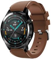 Strap-it Huawei Watch GT siliconen bandje (koffiebruin)