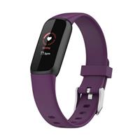 Strap-it Fitbit Luxe siliconen bandje (paars)