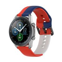 Strap-it Samsung Galaxy Watch 3 45mm triple sport band (rood-wit-blauw)