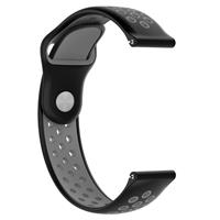 Strap-it Rubber horlogeband 20mm sport universeel (zwart/grijs)