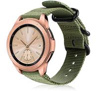 Strap-it Samsung Galaxy Watch 41mm / 42mm nylon gesp band (groen)