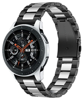 Strap-it Samsung Galaxy Watch stalen band 45mm / 46mm (zwart/zilver)