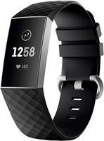 Strap-it Fitbit Charge 4 silicone band (zwart)