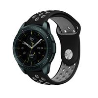 Strap-it Samsung Galaxy Watch sport band 41mm / 42mm (zwart/grijs)