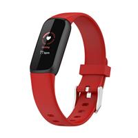 Strap-it Fitbit Luxe siliconen bandje (rood)