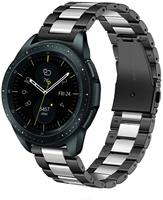 Strap-it Samsung Galaxy Watch stalen band 41mm / 42mm (zwart/zilver)